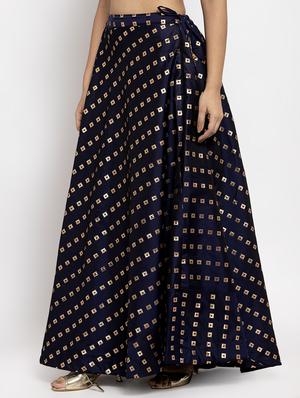 self design flared skirt - 17299700 - Standard Image - 2