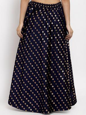self design flared skirt - 17299700 - Standard Image - 3