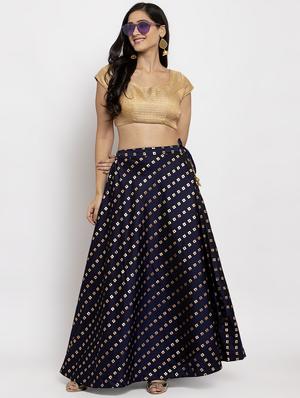 self design flared skirt - 17299700 - Standard Image - 4