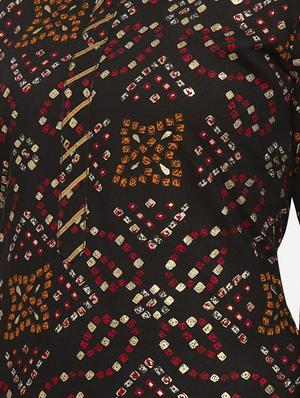 bandhani print straight kurta - 17299713 - Standard Image - 4