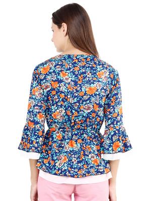 floral peplum top - 17299717 - Standard Image - 3