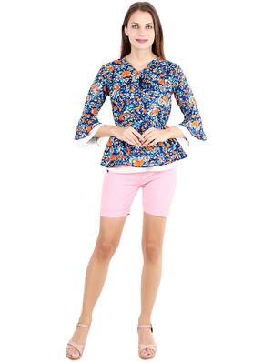 floral peplum top - 17299717 - Standard Image - 4