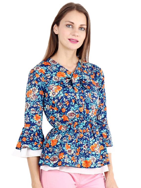 floral peplum top - 17299717 - Zoom Image - 2