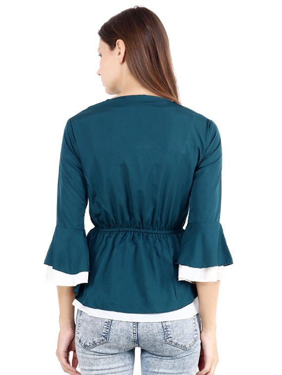 tie up neck peplum top - 17299721 - Zoom Image - 3