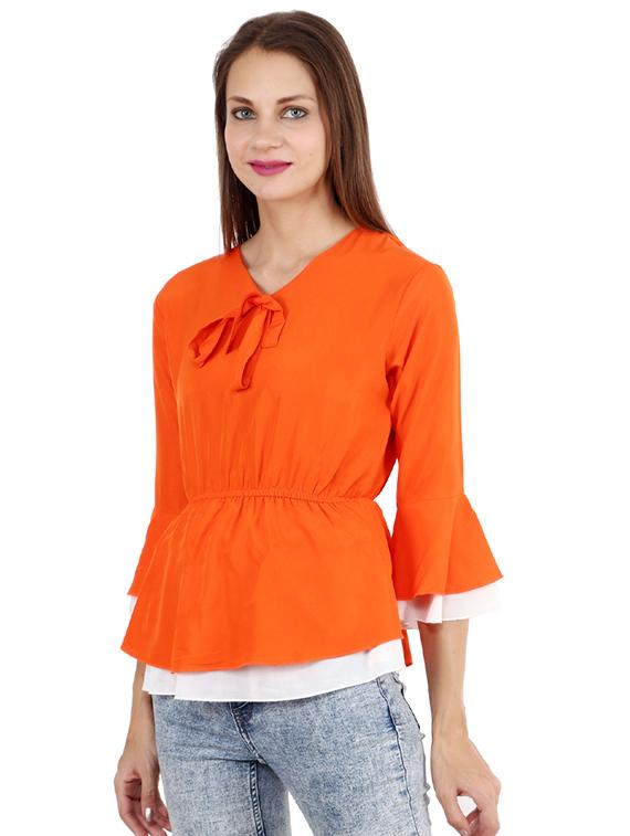tie up neck solid top - 17299725 - Zoom Image - 2