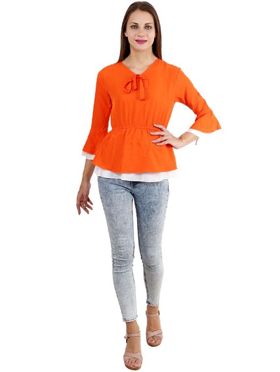 tie up neck solid top - 17299725 - Zoom Image - 4