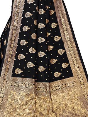 self design banarasi saree with blouse - 17300014 - Standard Image - 4