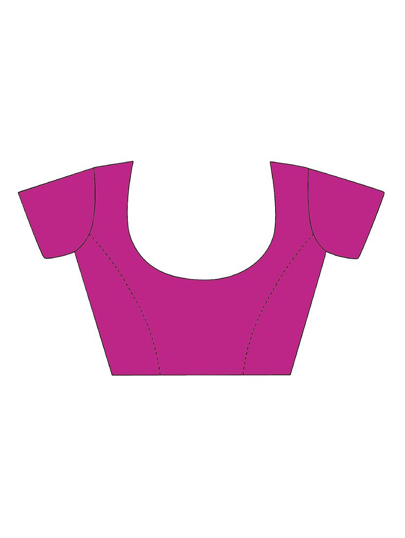 magenta woven saree with blouse - 17300041 - Zoom Image - 4