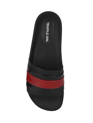 black striped slides - 17300116 - Standard Image - 4