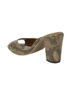 beige pu mules sandals - 17300141 - Standard Image - 3