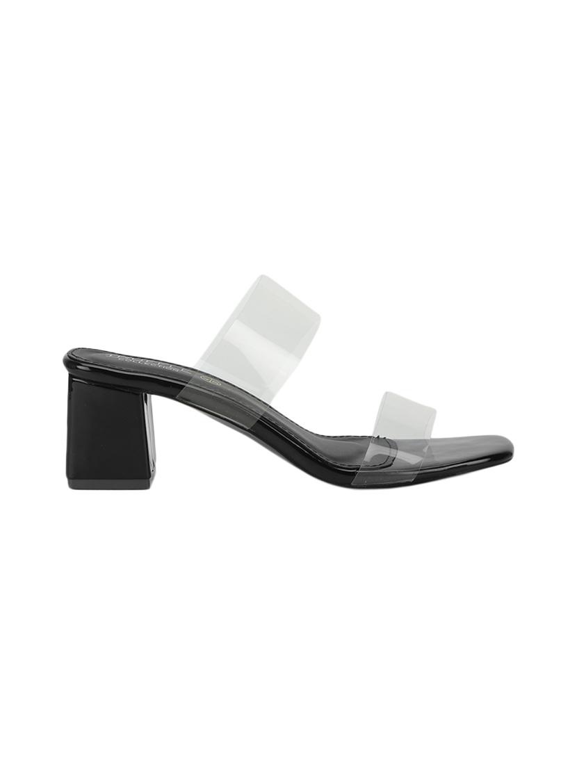 black pu mules sandals - 17300145 - Zoom Image - 2