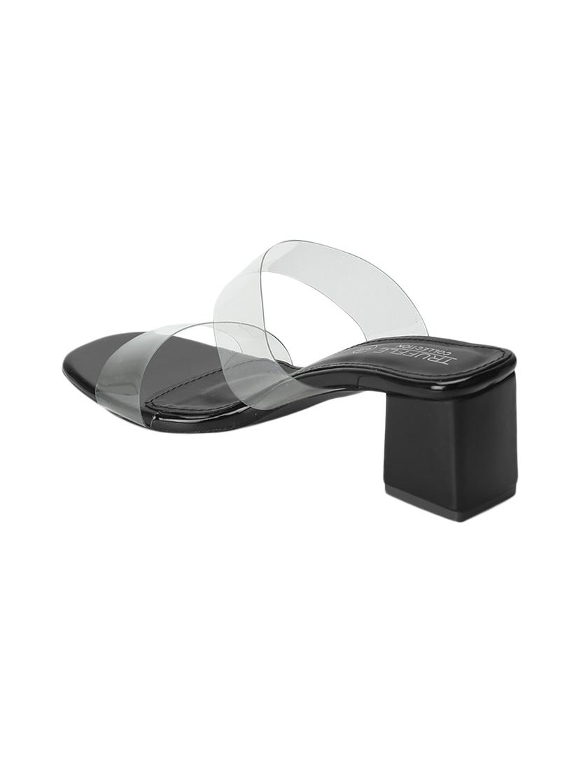 black pu mules sandals - 17300145 - Zoom Image - 3