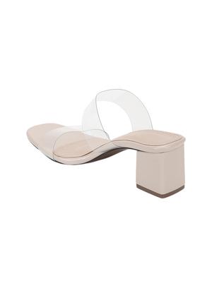 nude patent mules sandals - 17300146 - Standard Image - 3