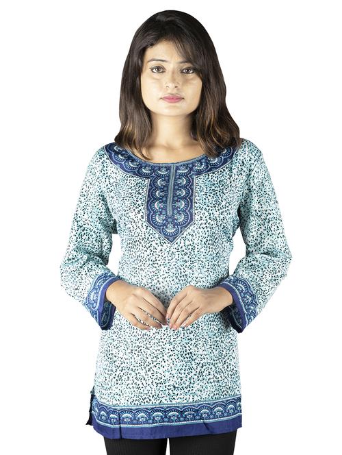 printed straight kurti - 17300179 - Standard Image - 1