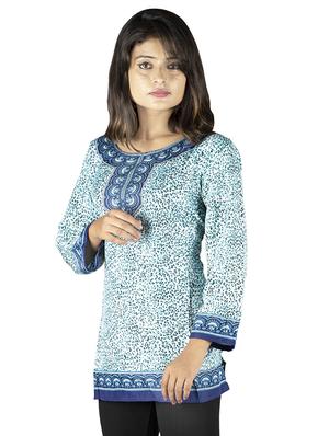 printed straight kurti - 17300179 - Standard Image - 2