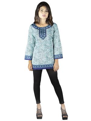 printed straight kurti - 17300179 - Standard Image - 4