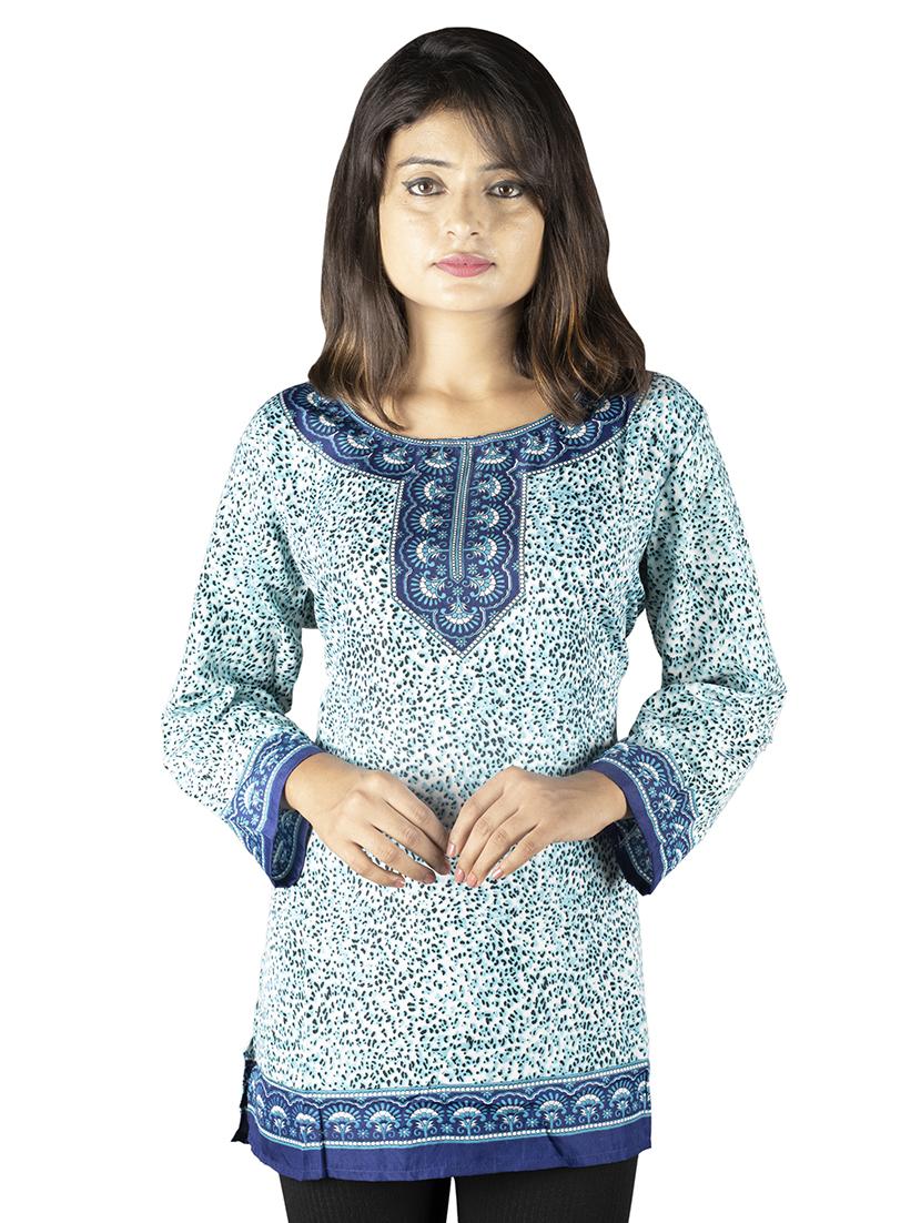 printed straight kurti - 17300179 - Zoom Image - 1