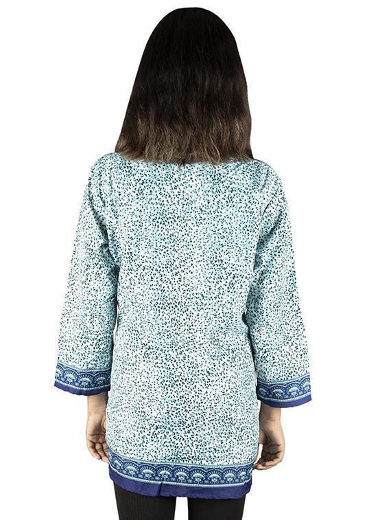 printed straight kurti - 17300179 - Zoom Image - 3