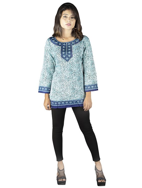 printed straight kurti - 17300179 - Zoom Image - 4