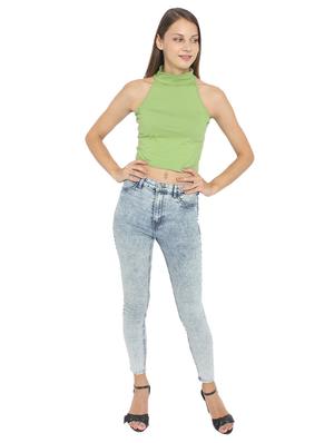 halter neck crop top - 17300182 - Standard Image - 4
