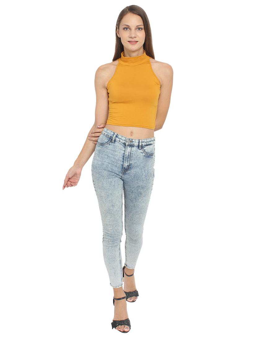 halter neck crop top - 17300183 - Zoom Image - 4