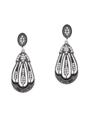 gold zinc drop earring - 17300192 - Standard Image - 2