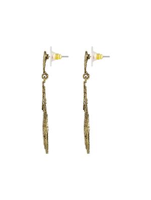 gold zinc drop earring - 17300192 - Standard Image - 4