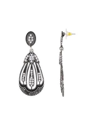 gold zinc drop earring - 17300192 - Standard Image - 5