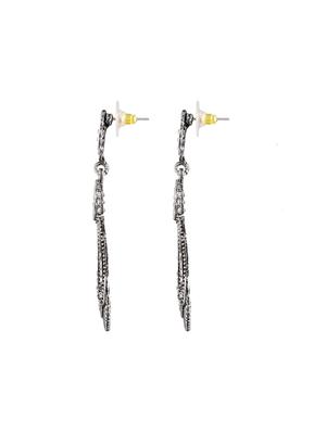 gold zinc drop earring - 17300192 - Standard Image - 6