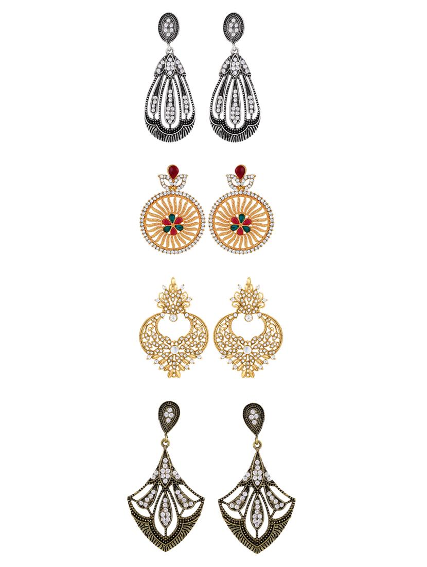 gold zinc drop earring - 17300192 - Zoom Image - 1
