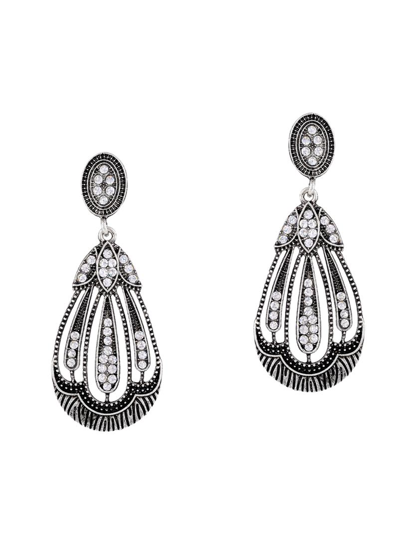 gold zinc drop earring - 17300192 - Zoom Image - 2