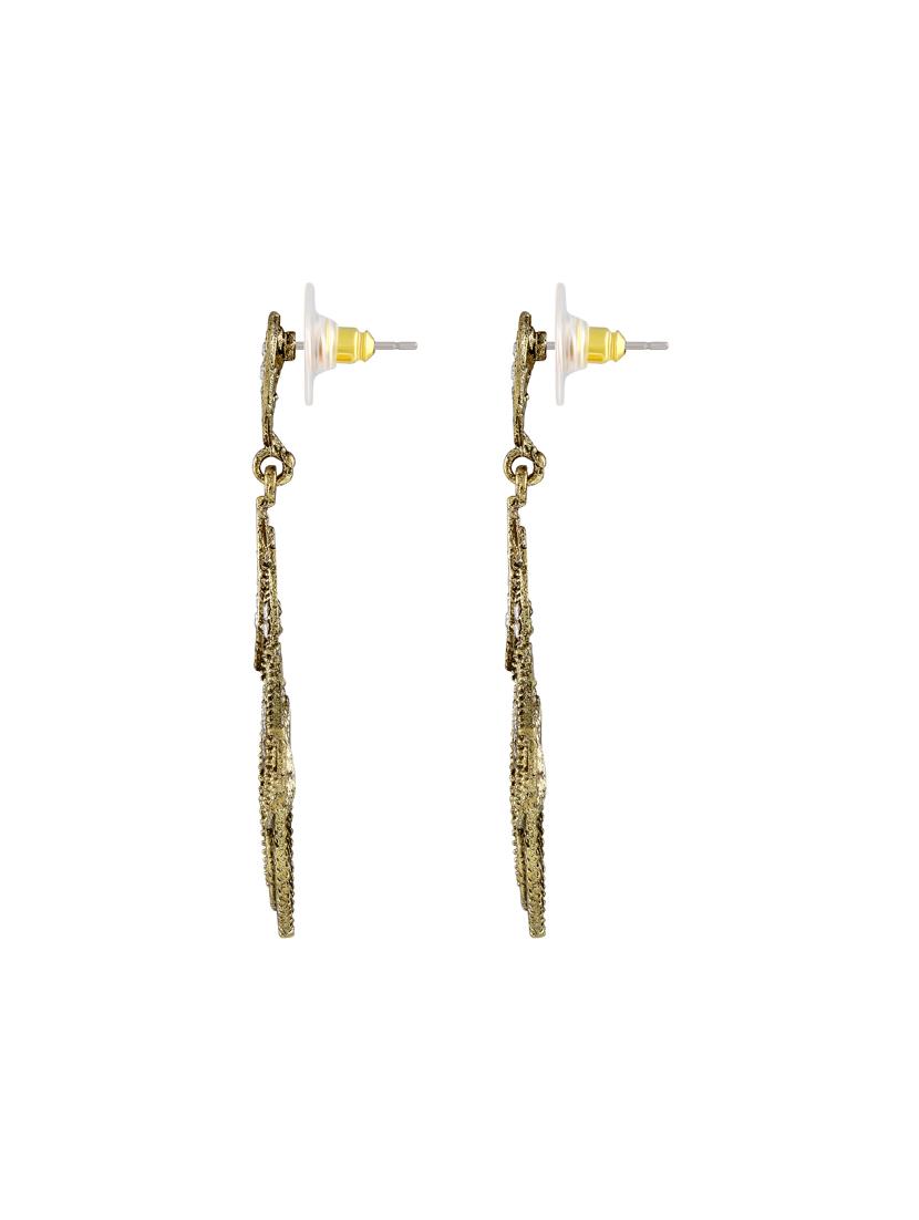 gold zinc drop earring - 17300192 - Zoom Image - 4