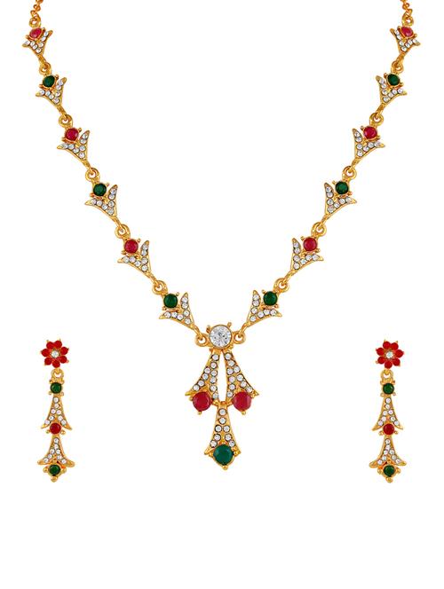 multi colored zinc necklaces and earring - 17300294 - Standard Image - 1