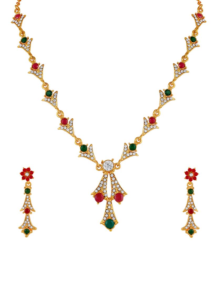 multi colored zinc necklaces and earring - 17300294 - Zoom Image - 1
