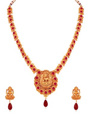 multi colored brass necklaces and earring - 17300301 - Standard Image - 2