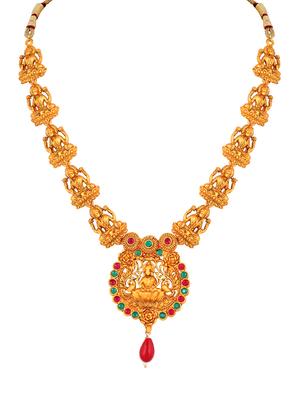 multi colored brass necklaces and earring - 17300303 - Standard Image - 2