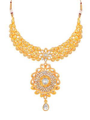gold brass necklaces and earring - 17300308 - Standard Image - 2