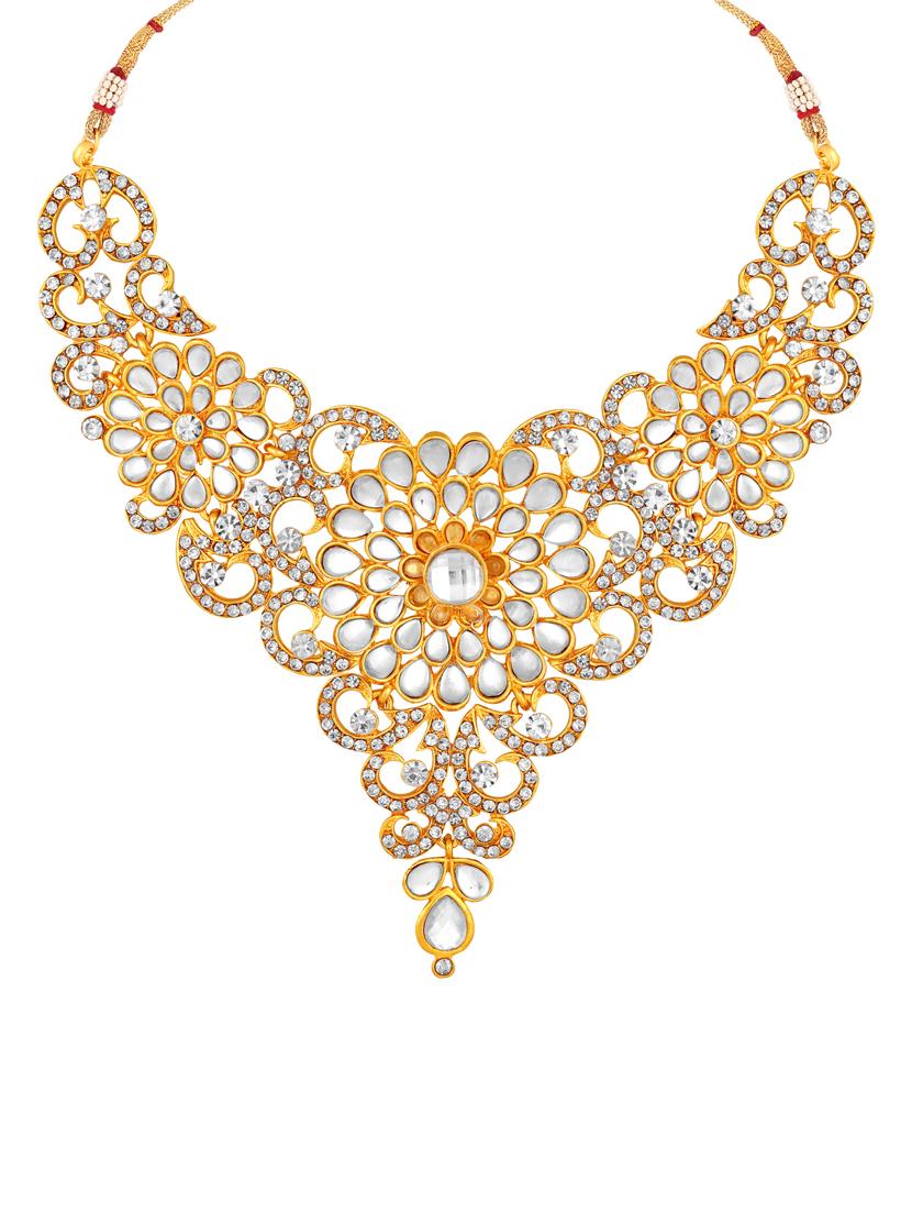 gold brass necklaces and earring - 17300312 - Zoom Image - 2