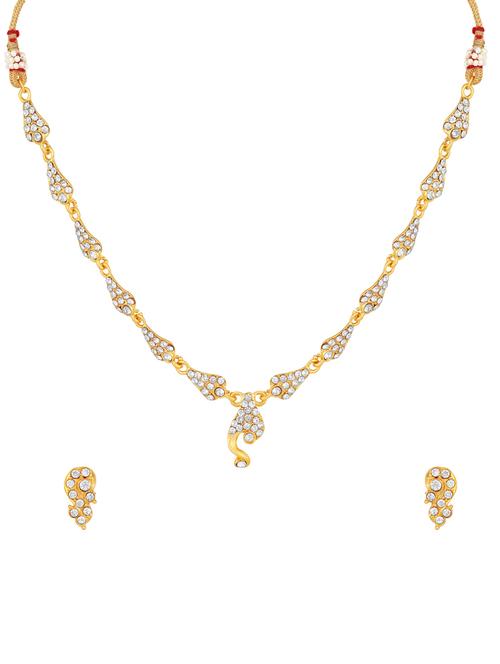 gold zinc necklaces and earring - 17300326 - Standard Image - 1
