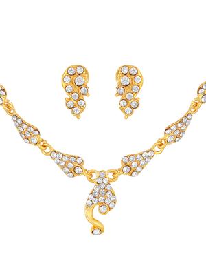 gold zinc necklaces and earring - 17300326 - Standard Image - 3