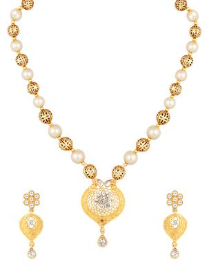 multi colored brass necklaces and earring - 17300331 - Standard Image - 2