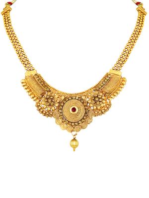 gold brass necklaces and earring - 17300345 - Standard Image - 2