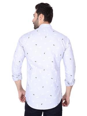 grey printed casual shirt - 17300424 - Standard Image - 3