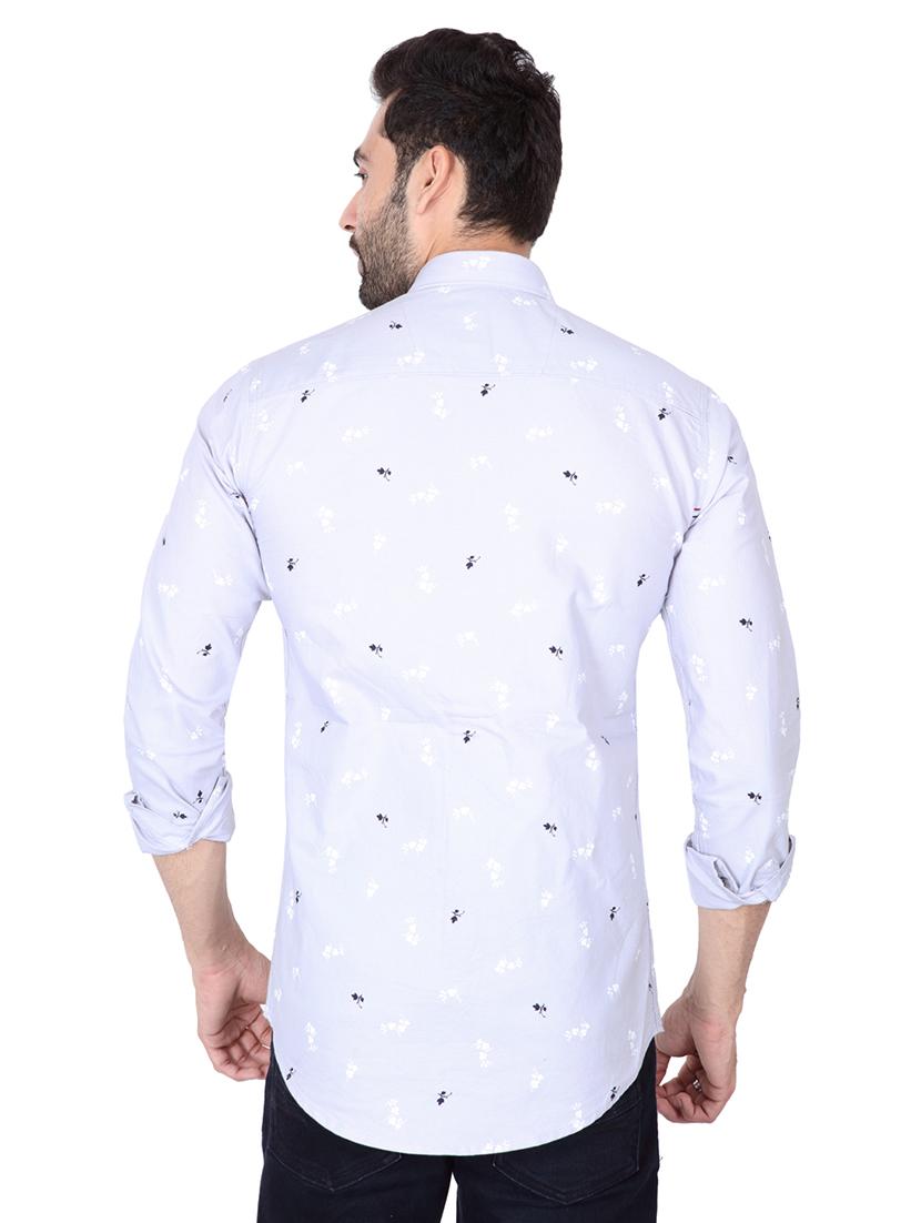grey printed casual shirt - 17300424 - Zoom Image - 3