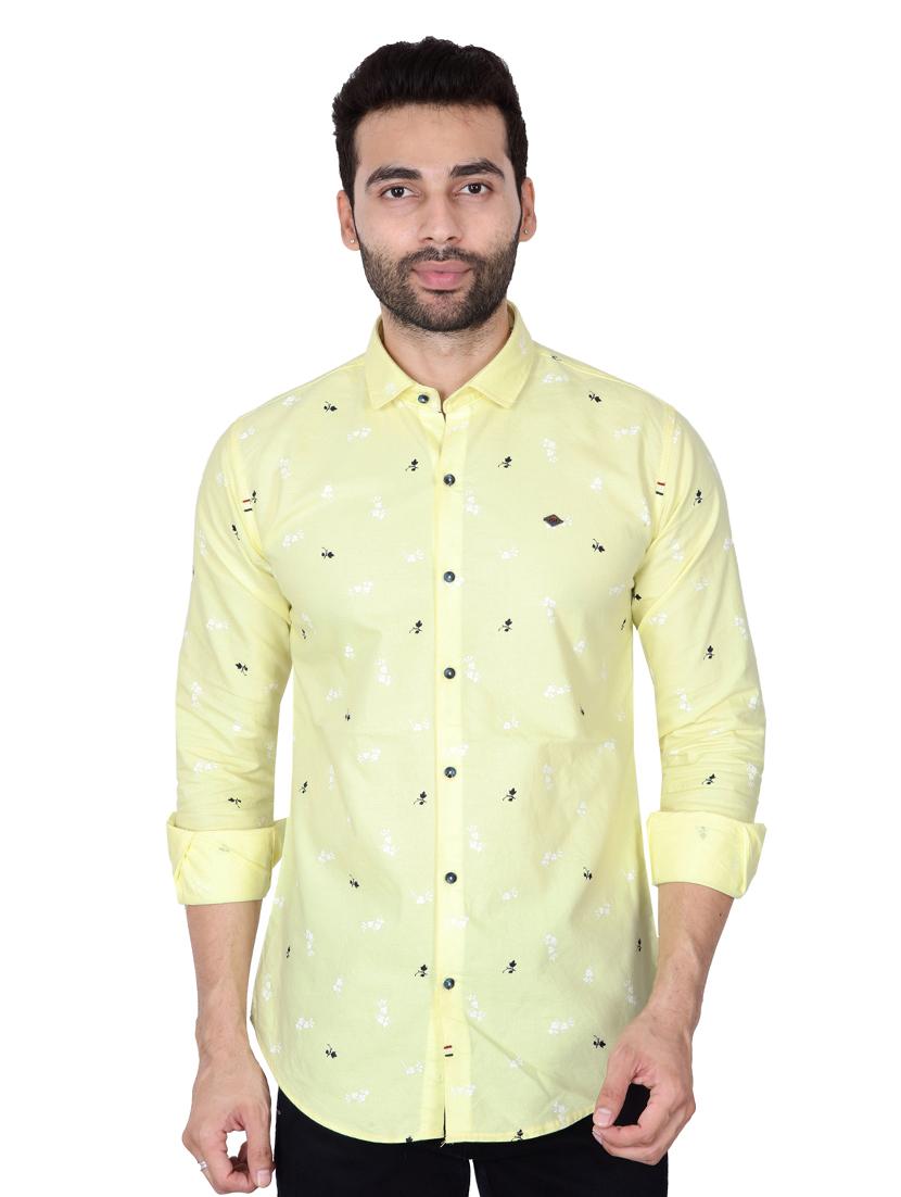 yellow printed casual shirt - 17300426 - Zoom Image - 1