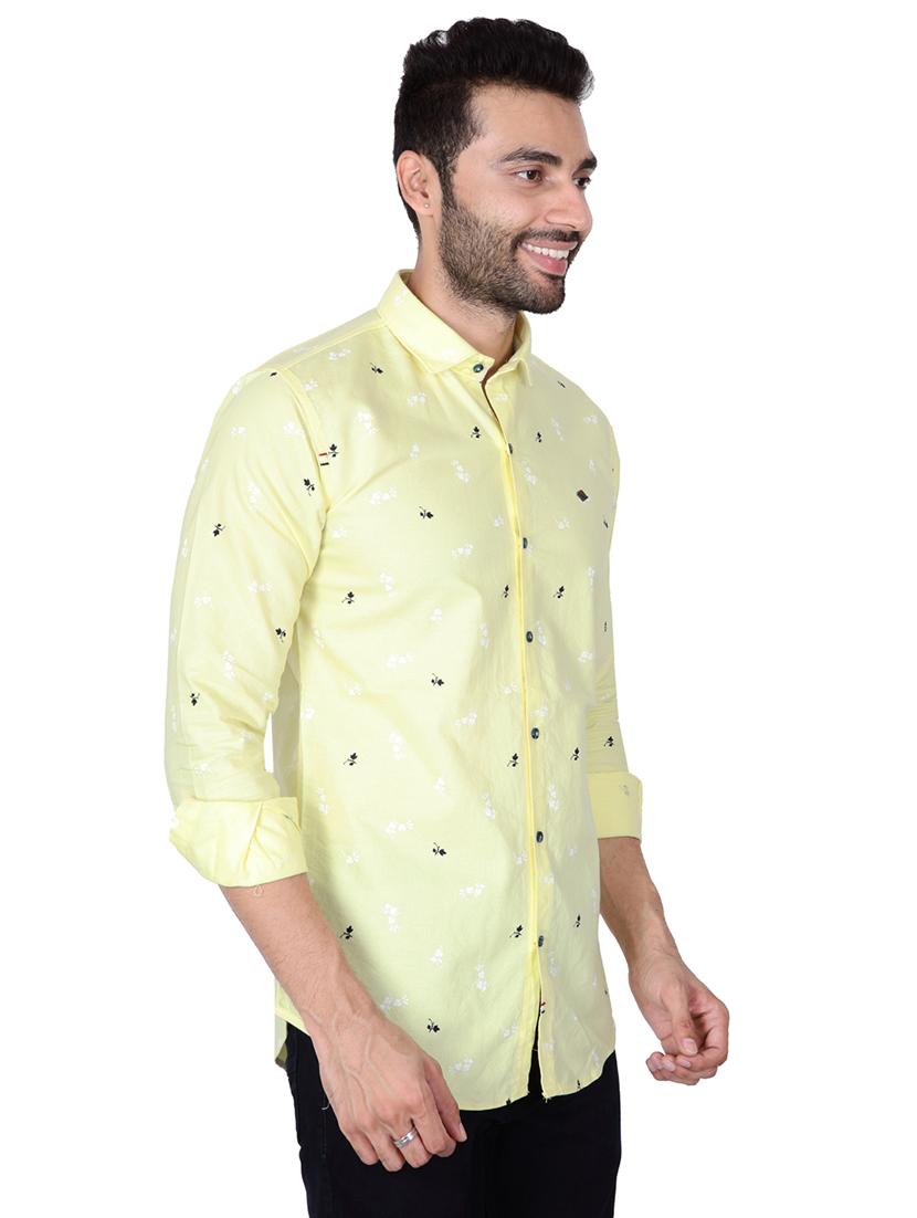 yellow printed casual shirt - 17300426 - Zoom Image - 2