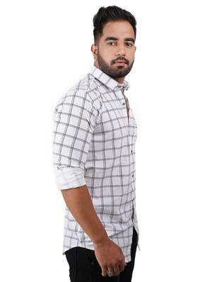 white checkered casual shirt - 17300428 - Standard Image - 2