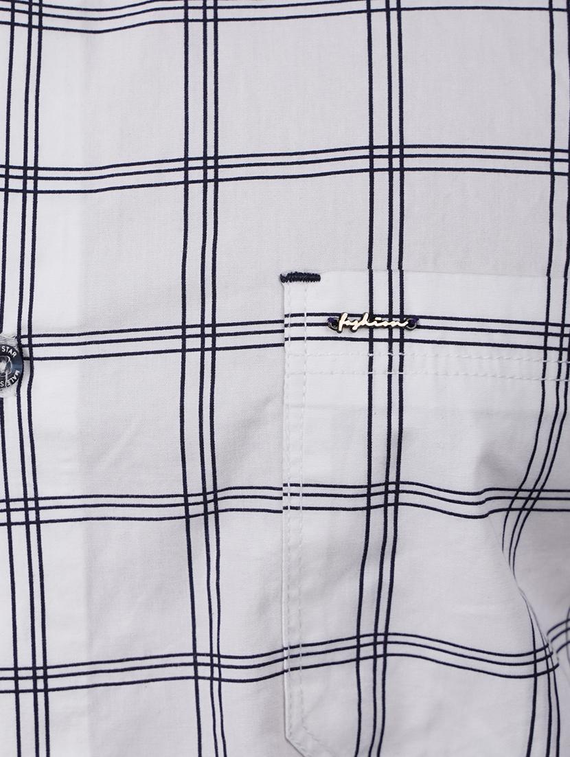 white checkered casual shirt - 17300428 - Zoom Image - 4