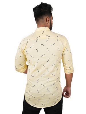 yellow printed casual shirt - 17300439 - Standard Image - 3