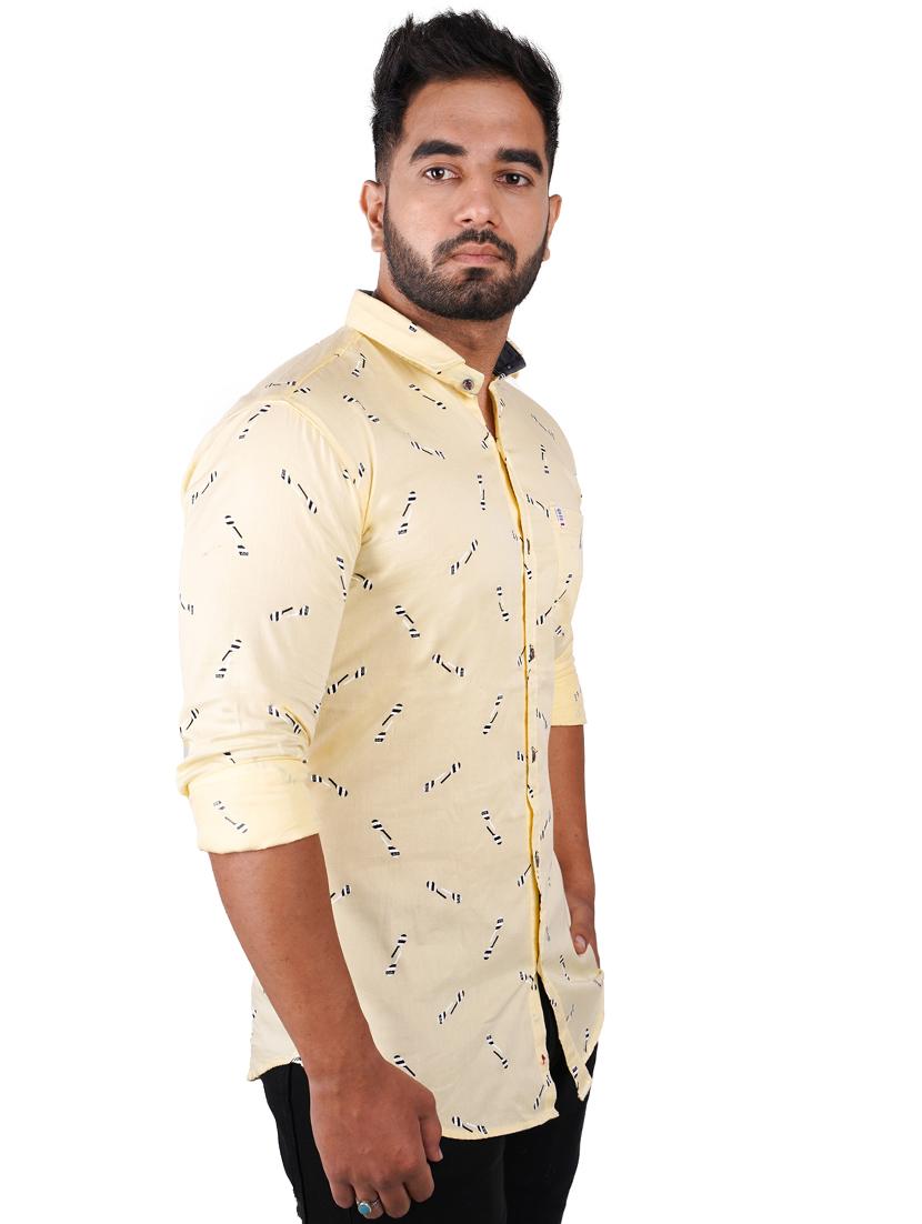 yellow printed casual shirt - 17300439 - Zoom Image - 2